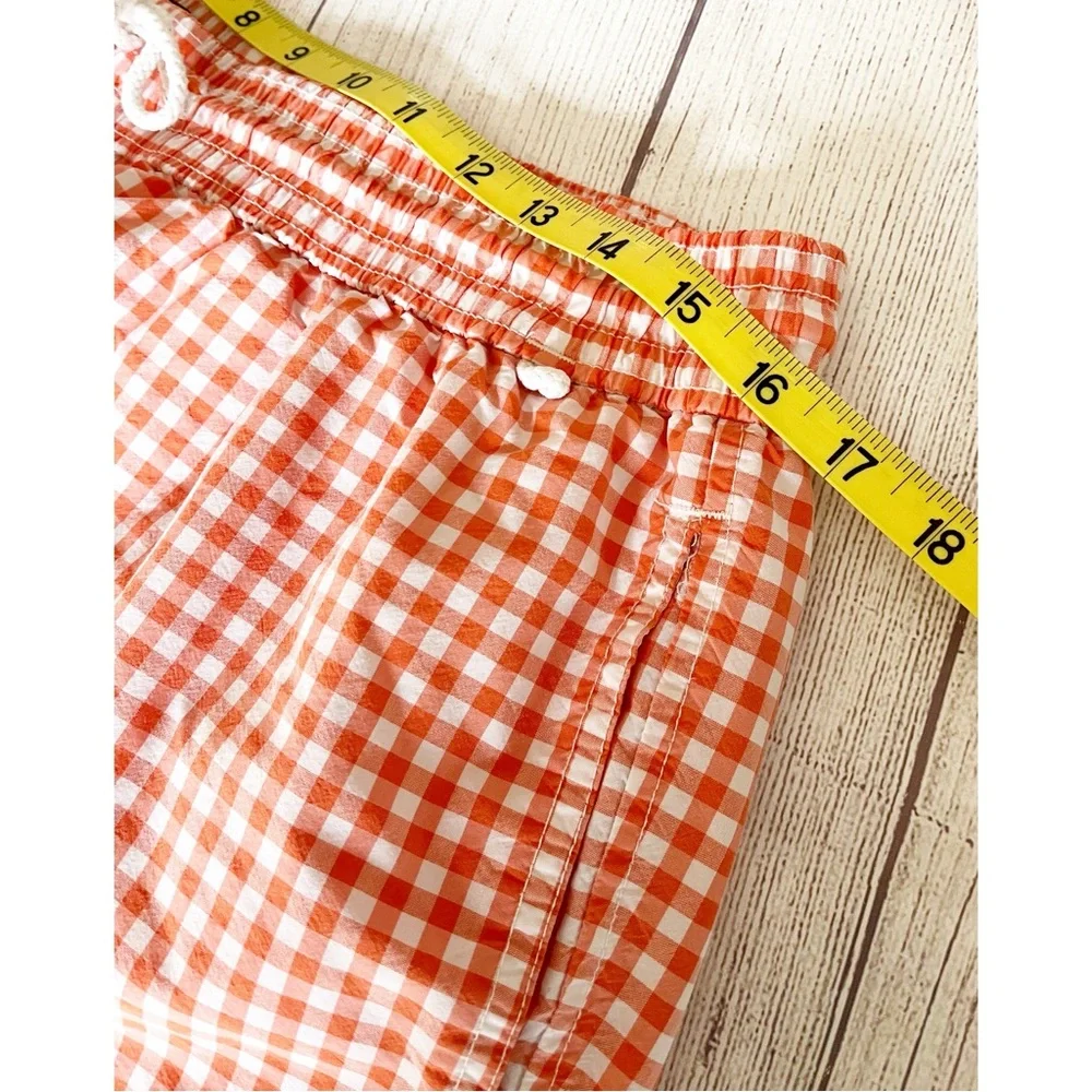 Polo RL orange gingham swim trunks sz XXL